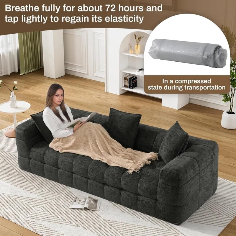 Aroma Homes Modern Comfy Chenille Sofa Set – Deep Seat 3 Seater & 2 Seater Couches - Image 4